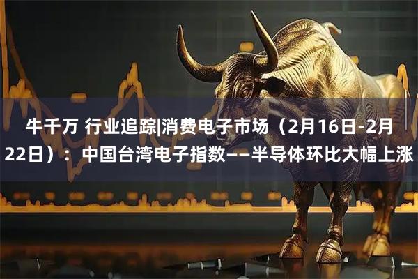 牛千万 行业追踪|消费电子市场（2月16日-2月22日）：中国台湾电子指数——半导体环比大幅上涨