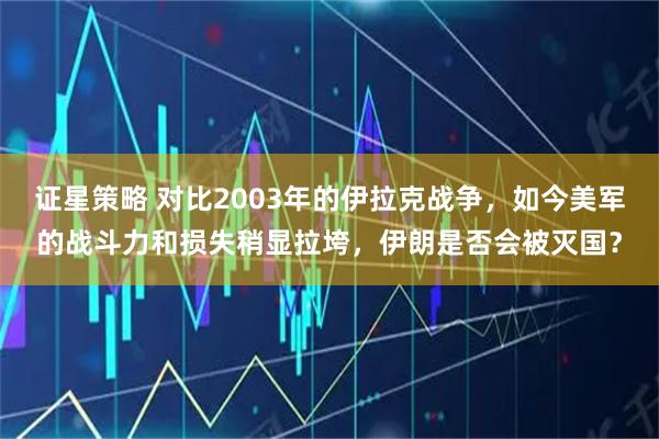 证星策略 对比2003年的伊拉克战争，如今美军的战斗力和损失稍显拉垮，伊朗是否会被灭国？