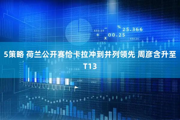 5策略 荷兰公开赛恰卡拉冲到并列领先 周彦含升至T13