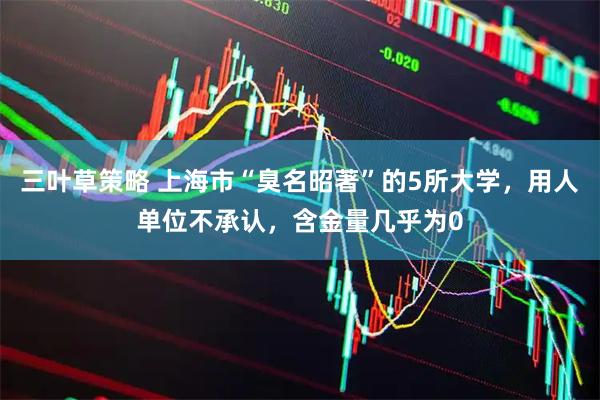 三叶草策略 上海市“臭名昭著”的5所大学,用人单位不承认,含金量几乎为0