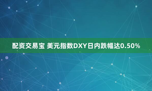 配资交易宝 美元指数DXY日内跌幅达0.50%