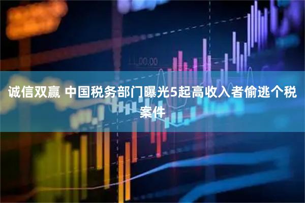 诚信双赢 中国税务部门曝光5起高收入者偷逃个税案件